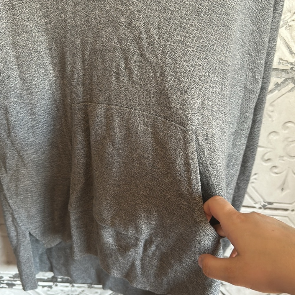 Gray Hooded modal wool blend Sweater - Picture 3 of 5
